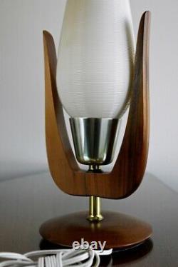 Vintage Mid-Century Modern HEIFETZ ROTAFLEX 21 Table Lamp with 2 Tones Shade