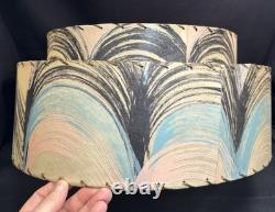 Vintage Mid Century Modern Large 18 Atomic 2 Tier Fiberglass Lampshade MCM