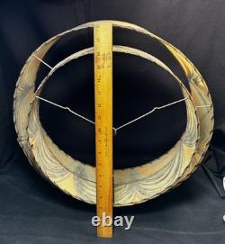 Vintage Mid Century Modern Large 18 Atomic 2 Tier Fiberglass Lampshade MCM