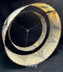 Vintage Mid Century Modern Large 18 Atomic 2 Tier Fiberglass Lampshade MCM