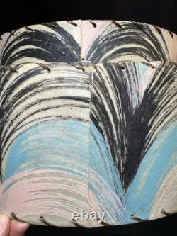 Vintage Mid Century Modern Large 18 Atomic 2 Tier Fiberglass Lampshade MCM