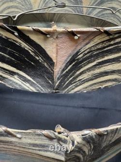 Vintage Mid Century Modern Large 18 Atomic 2 Tier Fiberglass Lampshade MCM