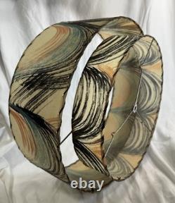 Vintage Mid Century Modern Large 18 Atomic 2 Tier Fiberglass Lampshade MCM