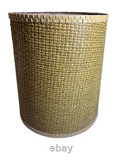 Vintage Mid Century Modern MCM TIKI Twine Twead Weave Woven Lamp Light Shade