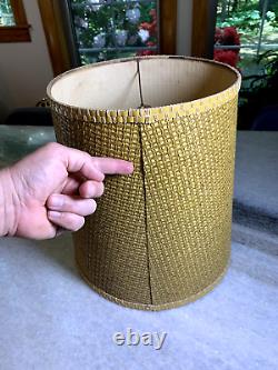 Vintage Mid Century Modern MCM TIKI Twine Twead Weave Woven Lamp Light Shade