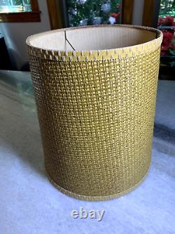 Vintage Mid Century Modern MCM TIKI Twine Twead Weave Woven Lamp Light Shade
