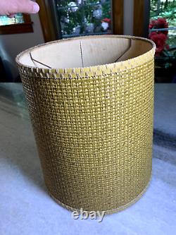Vintage Mid Century Modern MCM TIKI Twine Twead Weave Woven Lamp Light Shade