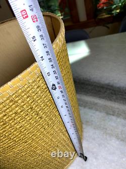 Vintage Mid Century Modern MCM TIKI Twine Twead Weave Woven Lamp Light Shade
