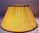 Vintage Mid Century Modern Tan Fabric Pleated Lamp Shade 10 Tall 19 Wide