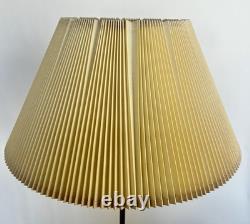 Vintage Mid Century Modern Tan Fabric Pleated Lamp Shade 10 Tall 19 Wide