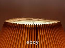 Vintage Mid Century Modern Tan Fabric Pleated Lamp Shade 13.25 Tall, 19 Wide