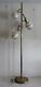Vintage Mid Century Modern Tension Danish Floor Pole Lamp With 3 Glass Shades 60