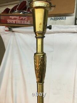 Vintage Mid Century Rembrandt Torch Lamp 51.5in Tall With Out Shade Working