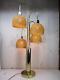Vintage Mid Century Retro Atomic 4 Arm Waterfall Table Lamp Withwicker Shades