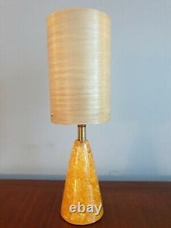 Vintage Mid Century Shatterline Shattaline Lamp Base Spun Fibreglass Lampshade