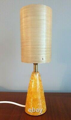 Vintage Mid Century Shatterline Shattaline Lamp Base Spun Fibreglass Lampshade