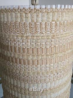 Vintage Midcentury 1950s Maria Kipp Slat & Chenille Neutra Laszlo Era Lamp Shade