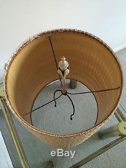 Vintage Midcentury 1950s Maria Kipp Slat & Chenille Neutra Laszlo Era Lamp Shade