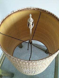 Vintage Midcentury 1950s Maria Kipp Slat & Chenille Neutra Laszlo Era Lamp Shade