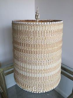 Vintage Midcentury 1950s Maria Kipp Slat & Chenille Neutra Laszlo Era Lamp Shade