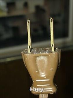 Vintage Midcentury Modern Cube Cork Glass Shade Lamp c. 1960's-70's Eames Era