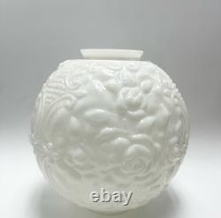 Vintage Milk Glass Oil Lamp Shade