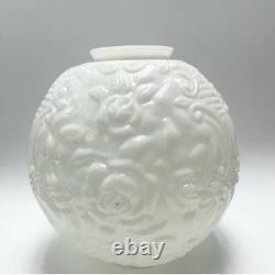 Vintage Milk Glass Oil Lamp Shade