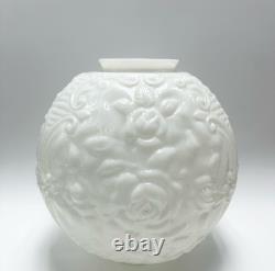 Vintage Milk Glass Oil Lamp Shade