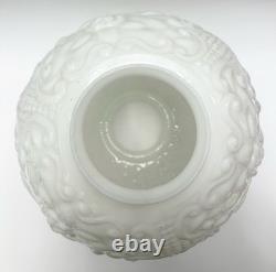 Vintage Milk Glass Oil Lamp Shade