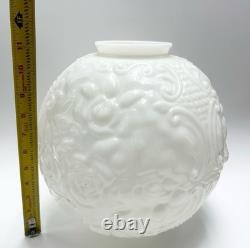 Vintage Milk Glass Oil Lamp Shade
