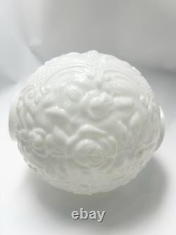 Vintage Milk Glass Oil Lamp Shade