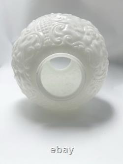Vintage Milk Glass Oil Lamp Shade