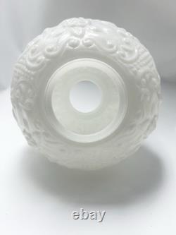 Vintage Milk Glass Oil Lamp Shade