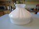 Vintage Milk White Oil Lamp Shade Ribbed Heavy Glass Shade