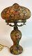 Vintage Millefiori Glass Mushroom Shaped Lamp With Glass Shade And Base