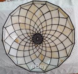 Vintage Mission Arts & Crafts Leaded Slag Stained Glass Lamp Shade Only