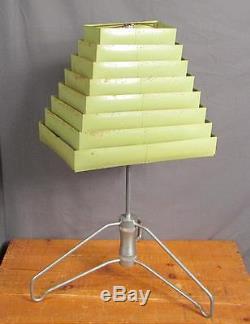 Vintage Modern Lamp & Shade Co. Mid-Century Light Shade Green Metal Telescoping