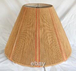 Vintage Modern Twine String Woven Lamp Shade Hand by Yoko Mid Century Modern