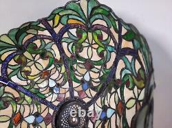 Vintage Multicolor Leaf Pattern Umbrella Shape Stained Lamp Shade 16