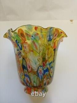 Vintage Murano Millefiori Glass 5 Lamp Shade Excellent Condition