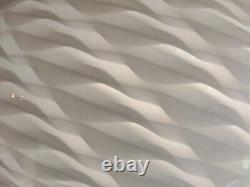 Vintage Murano Vetri Venini Classic Swirl Pattern Glass Lampshade in White No. 2