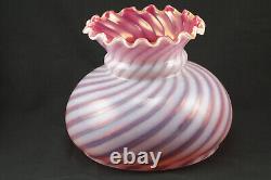 Vintage NOS Fenton Cranberry Opalescent Art Glass Hurricane Lamp Shade 8 A