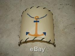 Vintage Nautical Half Round Clip On Boat Cabin Lamp Shades