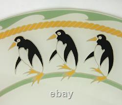 Vintage Nautical Sea Penguins Fish Anchors Large Glass Ceiling Light Shade Round