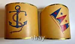 Vintage Nautical Wall Sconce Clip Clamp on Bulb Shade Shades Anchor Mid Century
