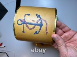 Vintage Nautical Wall Sconce Clip Clamp on Bulb Shade Shades Anchor Mid Century