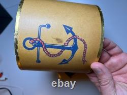 Vintage Nautical Wall Sconce Clip Clamp on Bulb Shade Shades Anchor Mid Century