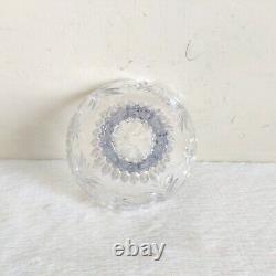 Vintage Old Floral Etching Work Clear Glass Lamp Shade Decorative Collectible