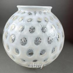 Vintage Opalescent Coin Dot Ball Globe Lamp Shade