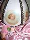 Vintage Pink French Decorative Lamp Shade Painted Cupid/angels
